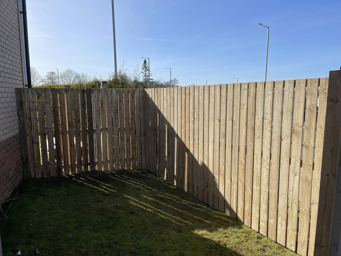 Vertical board fence